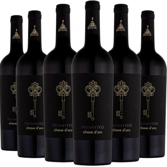 BOX of 6 bottles Chiave d'Oro - Primitivo = €50!