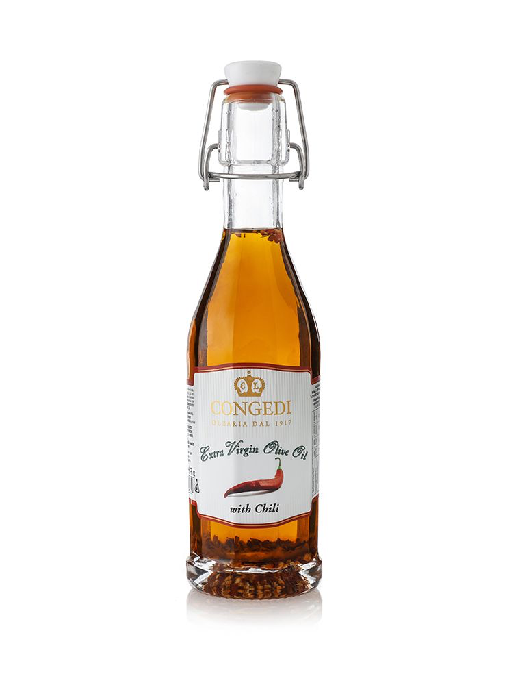 Extra virgin olive oil flavored with chili pepper 0.25lt